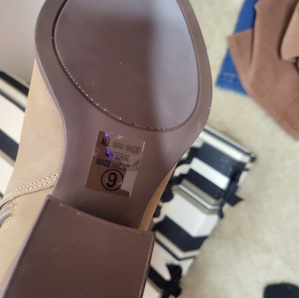 Soda tan faux suede ankle boots - Picture 4 of 5